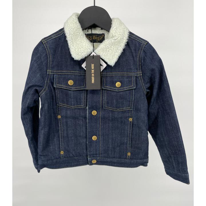 Spijkerjas Donkerblauw Gevoerd - 122 - Nieuw