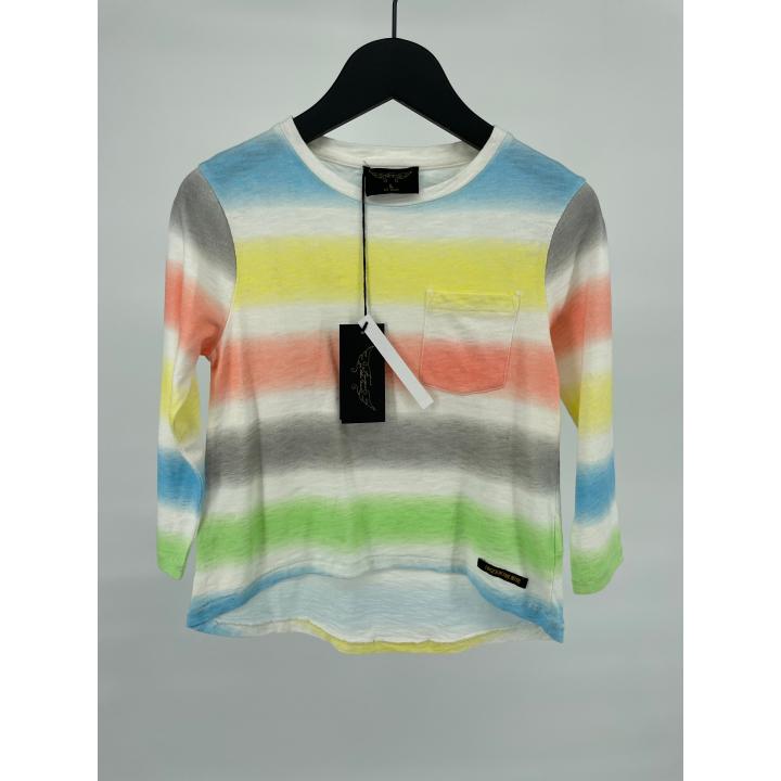 Longsleeve Gekleurde Strepen met 3/4 Mouw - 122 - Nieuw
