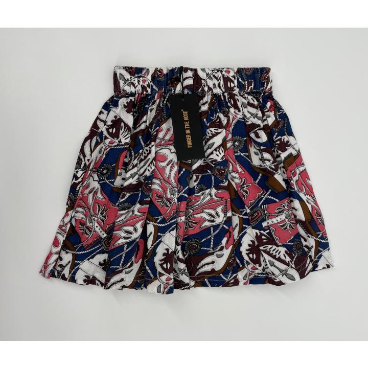 Rokje Roze Blauw Bruin Cowboylaarzen Print - 110 - Nieuw