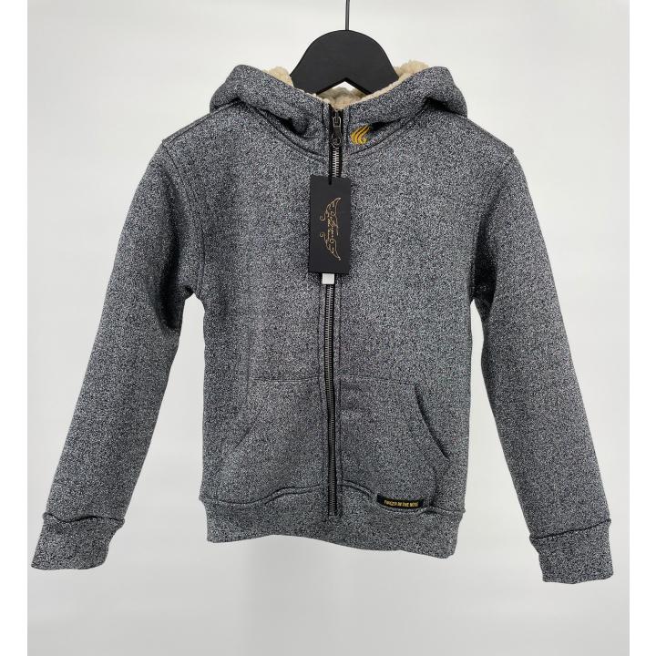 Vest Capuchon Grijs Glitter - 122 - Nieuw