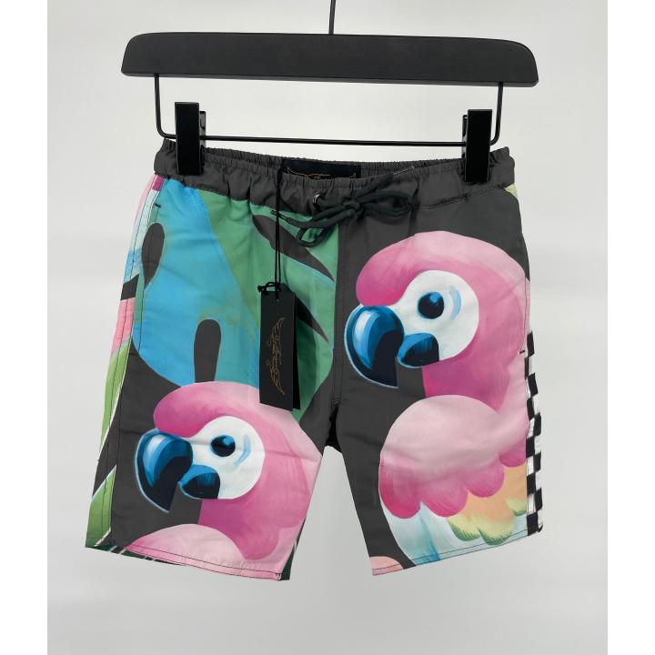 Zwembroek Multi Color met Papegaaien Maat 122