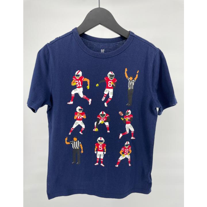 T-shirt Donkerblauw American Football Maat 134 / 140