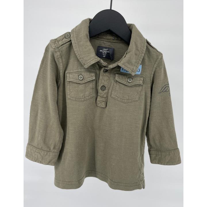 Longsleeve Groen met 3/4 Mouw Maat 74 / 80