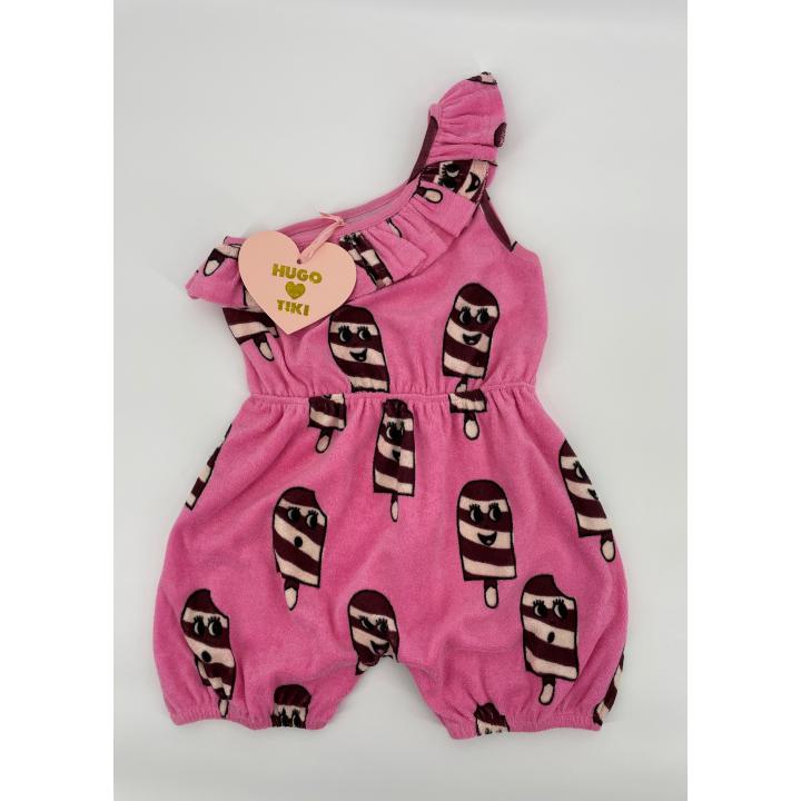 Jumpsuit Roze Roesjes IJsjes Maat 116