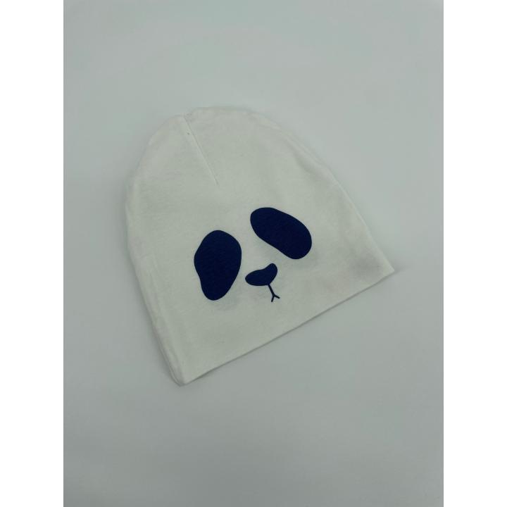 Beanie Wit Panda Reversible Maat 3 - 9 Jaar