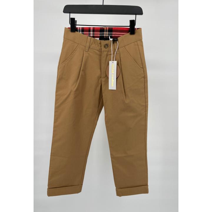 Broek Beige Chino met Hond Maat 116 / 122