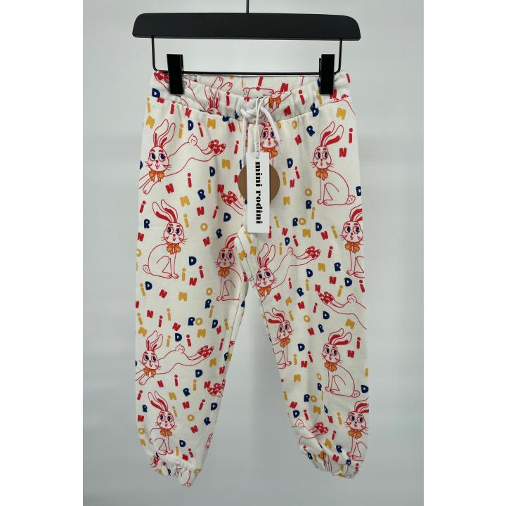 Joggingbroek Beige Konijnen Print - 104 / 110 - Nieuw