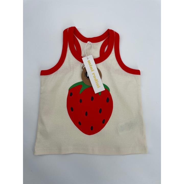 Tanktop Beige Aardbei Maat 92 / 98