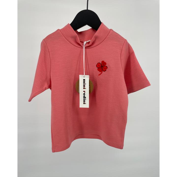 Mini Rodini Top Roze Korte Mouw Klaver - 92 / 98 - Nieuw