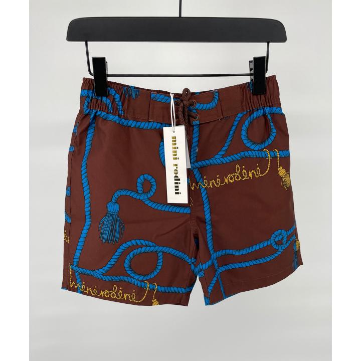 Zwembroek Bruin Touwen Print - 116 / 122 - Nieuw