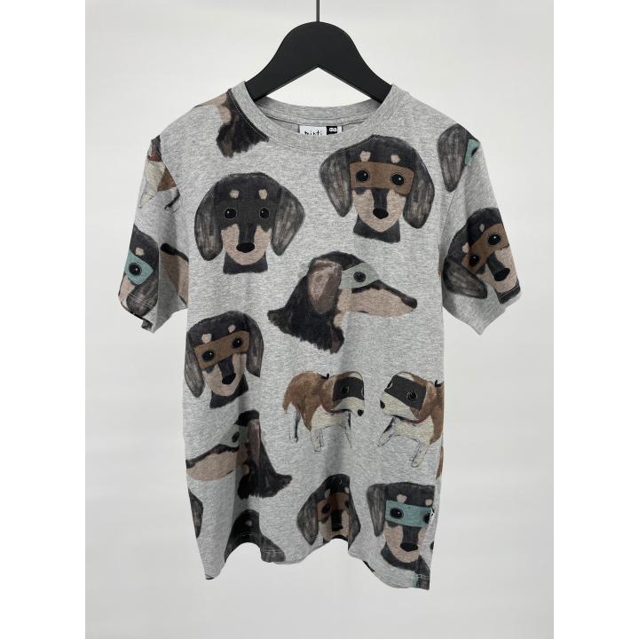 T-shirt Grijs Super Honden Maat 146 / 152