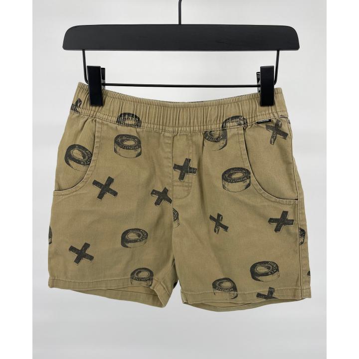 Korte Broek Bruin met Print Maat 116 / 122