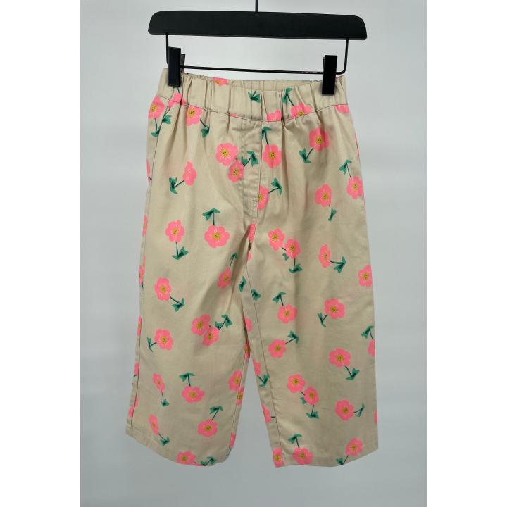 Broek Beige Bloemen Maat 110