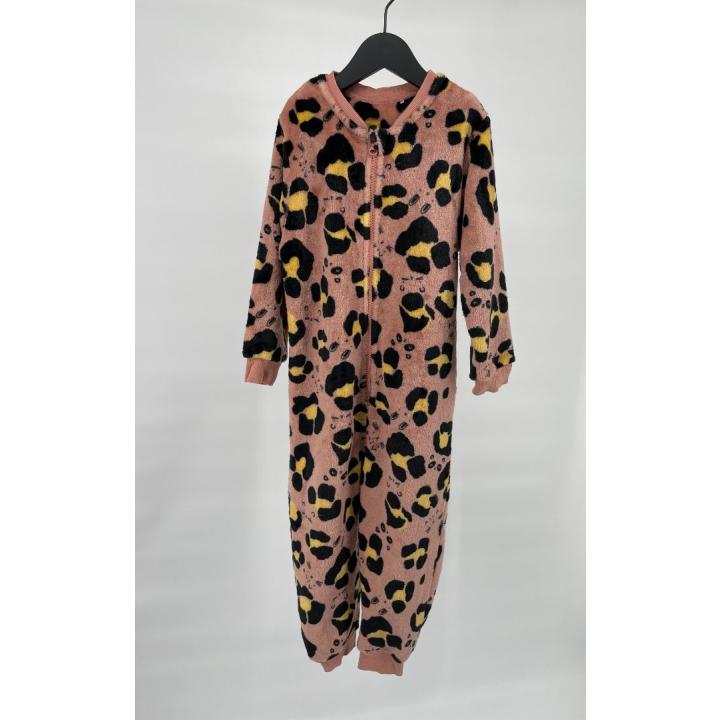 Onesie Roze met Dierenprint Maat 104