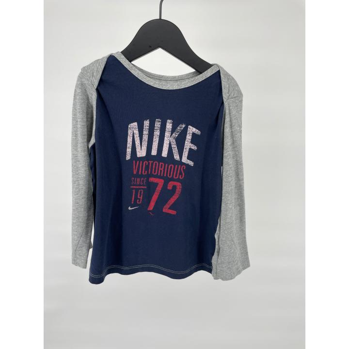 Longsleeve Donkerblauw Grijs - 92 - Zo goed als nieuw