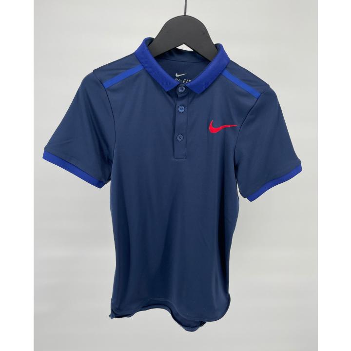 Tennis Polo Donkerblauw Dri-Fit Maat 122 / 128