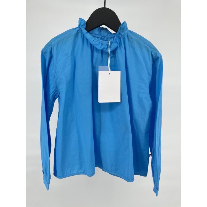 Blouse Blauw Roesjes Maat 128 / 134