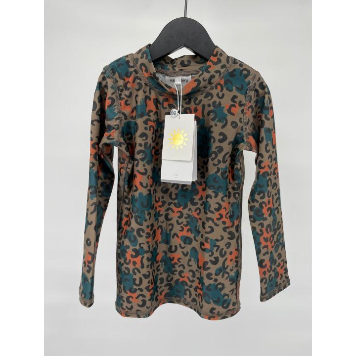 Soft Gallery UV Shirt Groen Camouflage Lange Mouw - 104 - Nieuw