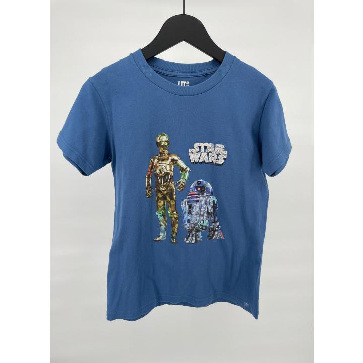 T-shirt Blauw Star Wars R2-D2 en C-3PO Maat 140
