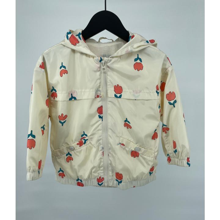 Windbreker Jas Beige Tulpenprint Maat 110