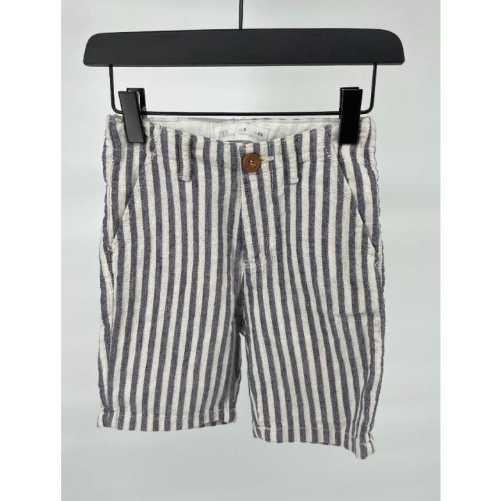 Korte Broek Chino Blauw Wit Gestreept Maat 116