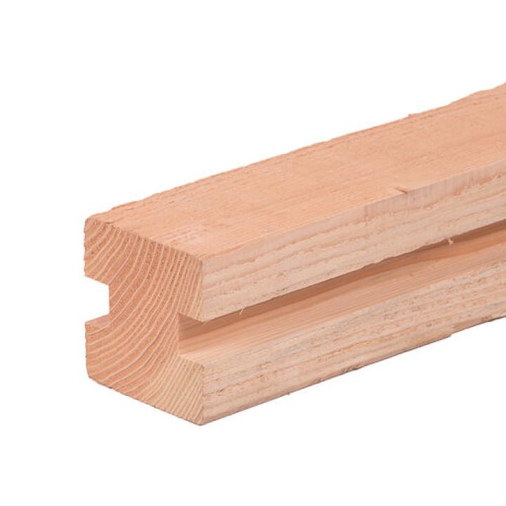 Douglas tussenpaal 120x120 2 sponningen