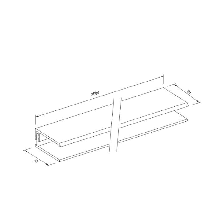 Eindstrip Licht (bruin) 3007861
