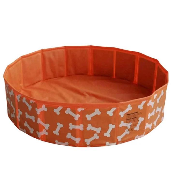 Swim Essentials honden zwembad 80 cm oranje botjes 