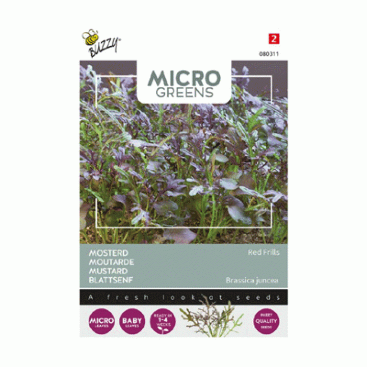 Buzzy® Microgreens, Mosterd Red Frills