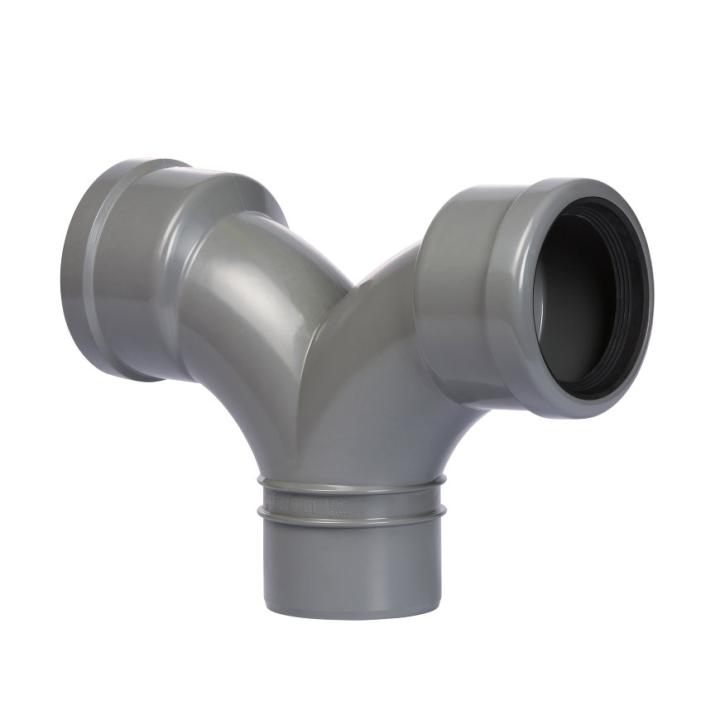 PVC flex stroom T-stuk 90° 2xManchet / Spie - 125mm
