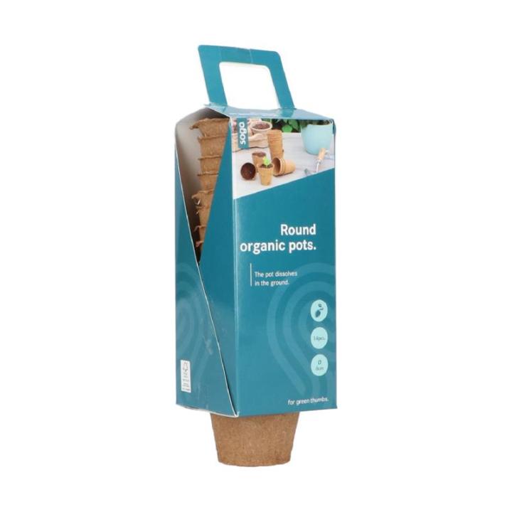 SOGO Biologische houtpulp Potjes 6cm rond 14st.