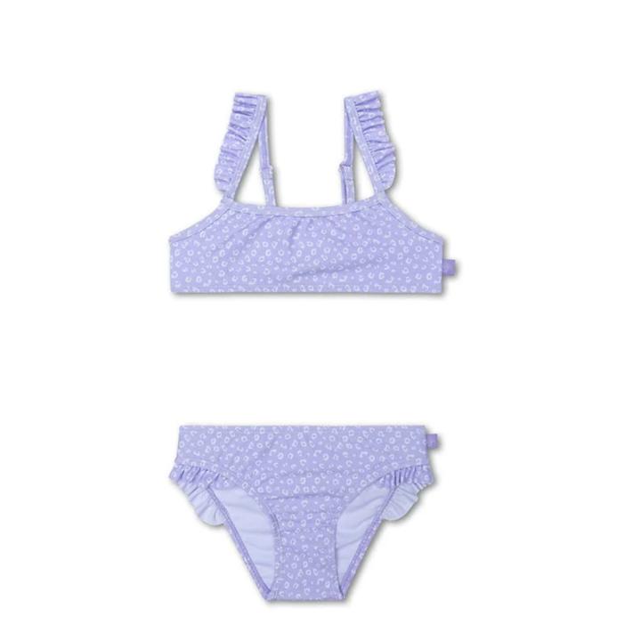 Swim Essentials kinder bikini lila panter print maat 110/116