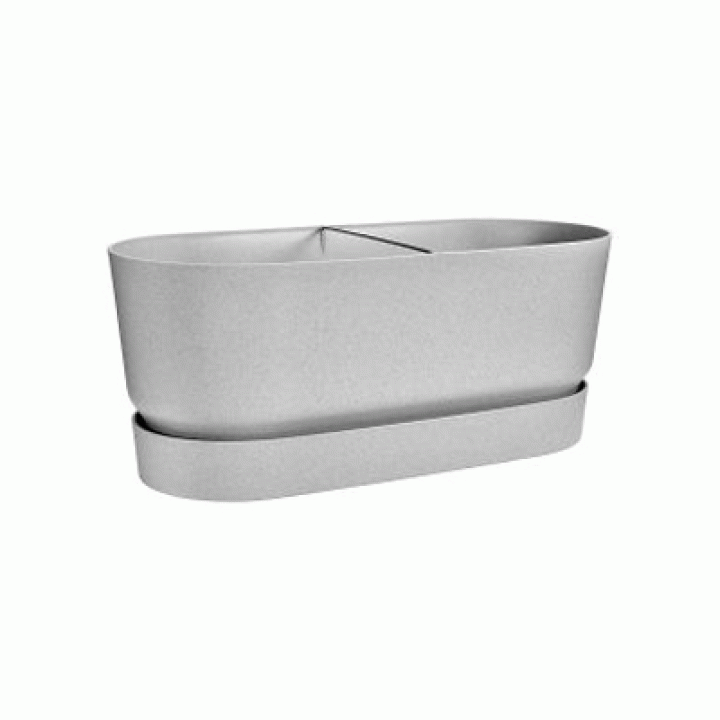 Elho Greenville terrace trough 80 cm Living concrete wheels