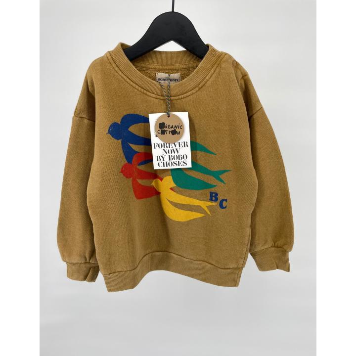 Trui Bruin Vogels Maat 86 / 92