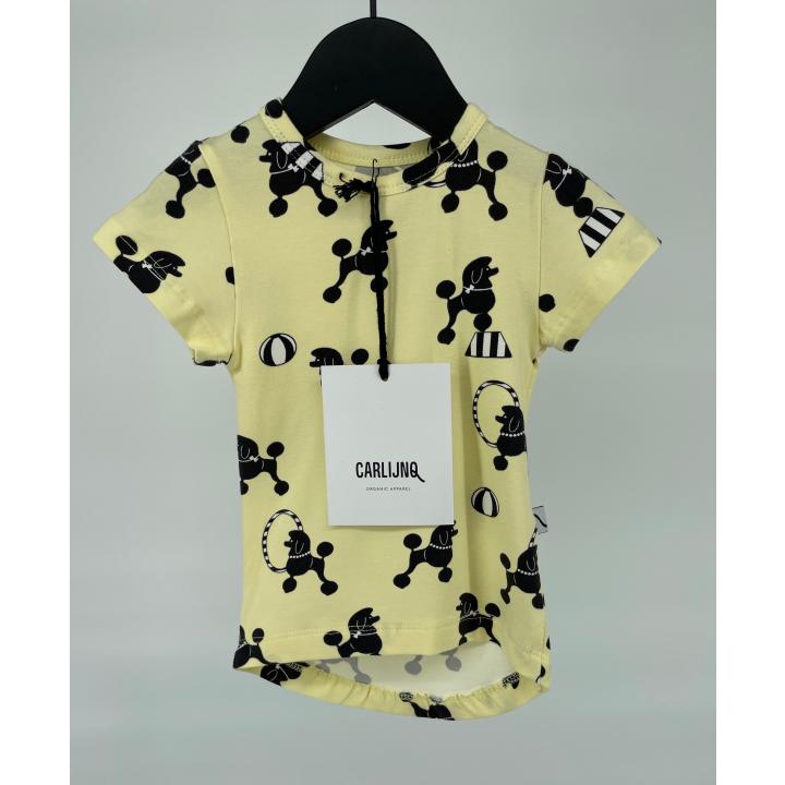 T-shirt Geel Poedels Maat 62 / 68