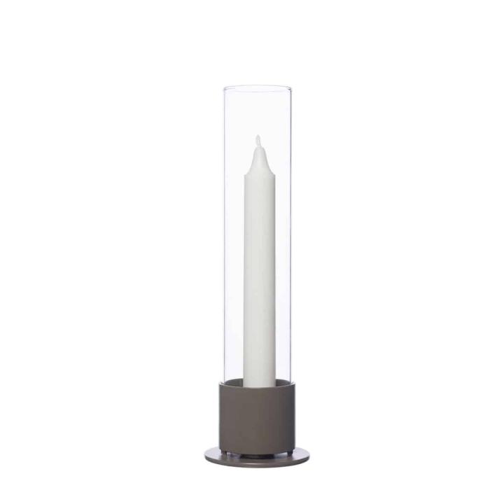 ERNST kandelaar Glas cilinder antraciet