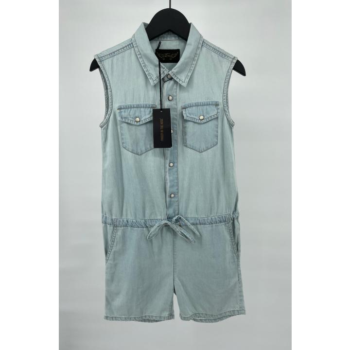 Jumpsuit Lichtblauw Gebleekt Maat 122