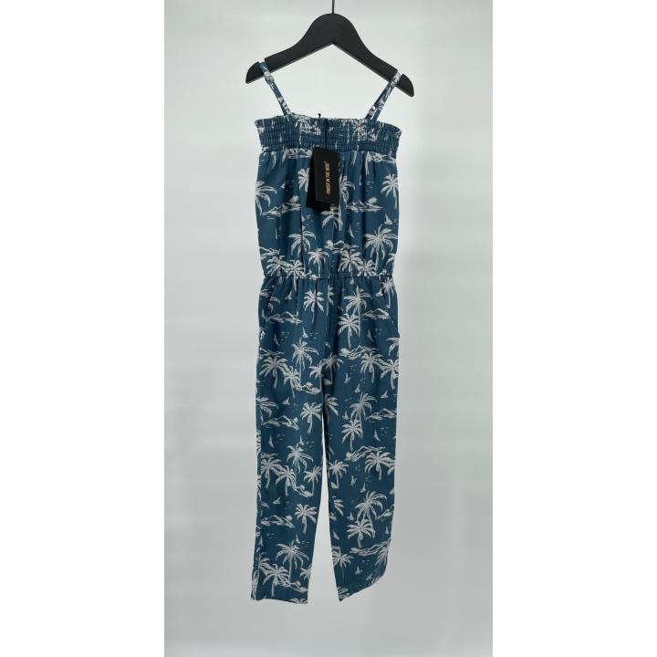 Jumpsuit Lang Blauw Palmbomen - 110 - Nieuw