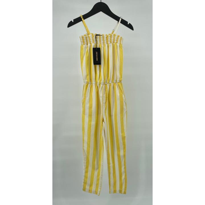 Jumpsuit Geel Wit Gestreept - 122 - Nieuw