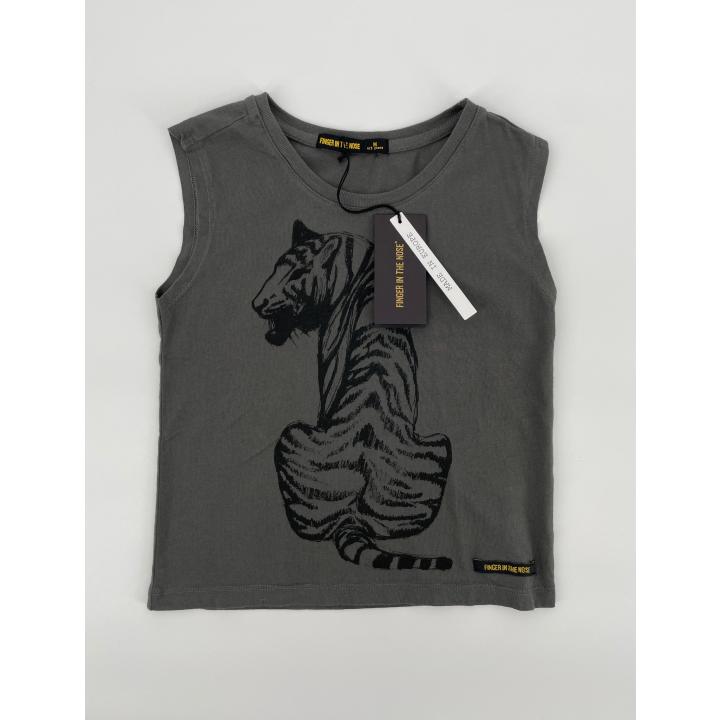 Tanktop Grijs Tijger Maat 110