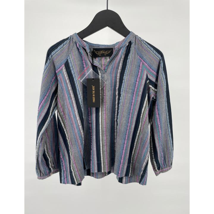 Blouse Lange Mouwen Multi Color Strepen Maat 122