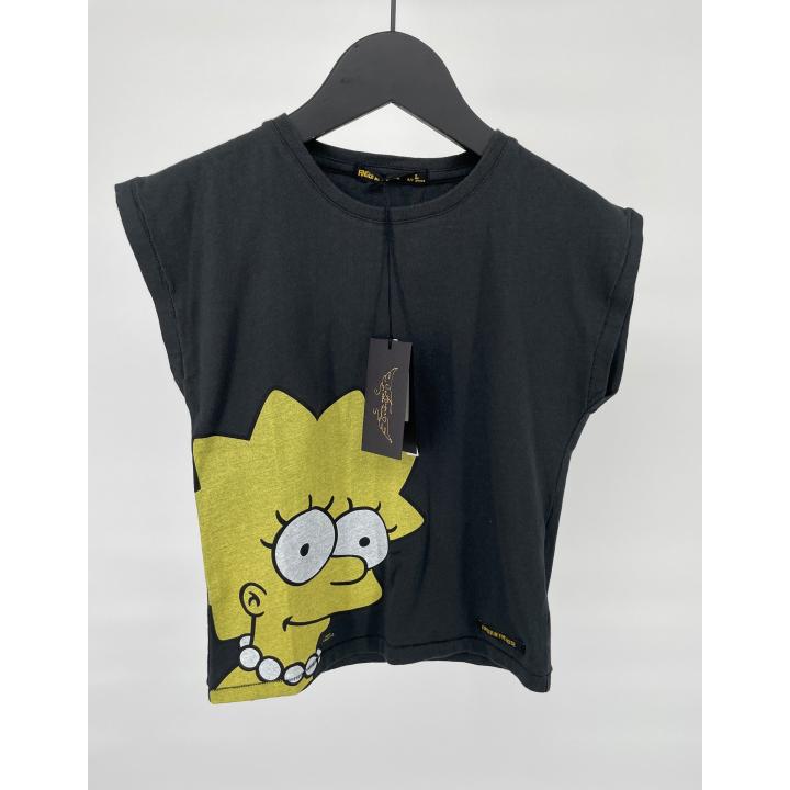 Top Mouwloos Zwart Simpsons Lisa Maat 122