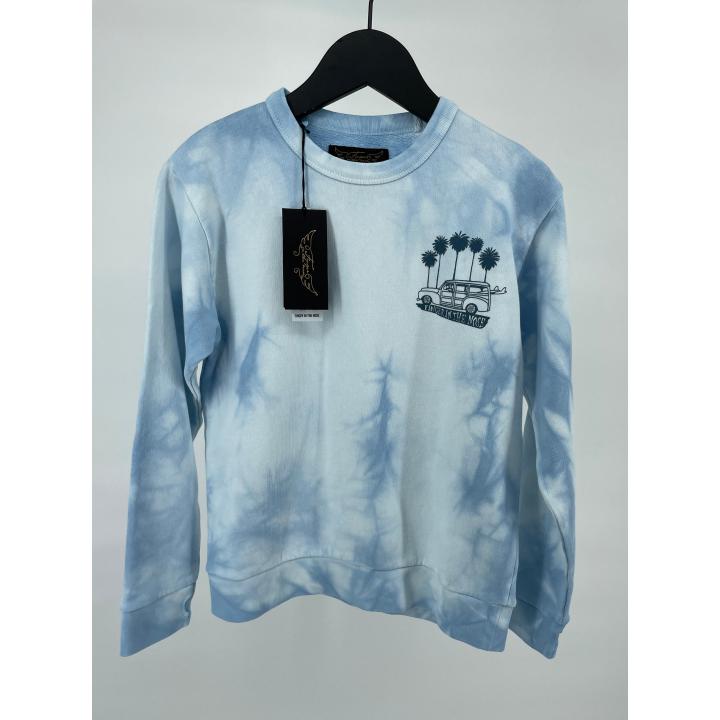 Trui Lichtblauw Tie Dye Maat 134