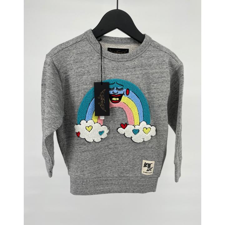 Trui Grijs Regenboog - 110 - Nieuw