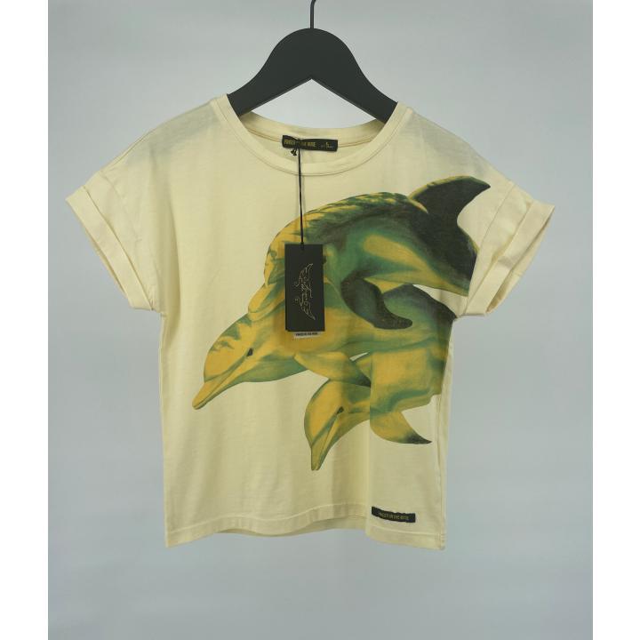 T-shirt Geel Dolfijnen Maat 122