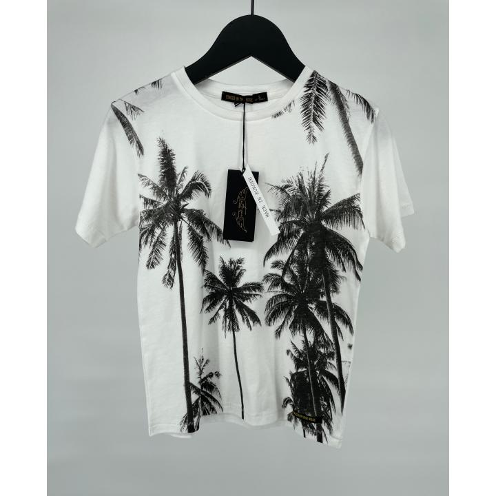 T-shirt Wit Palmbomen Print - 122 - Nieuw