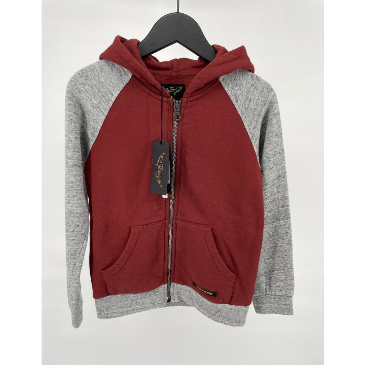Vest Capuchon Rood Grijs Maat 122