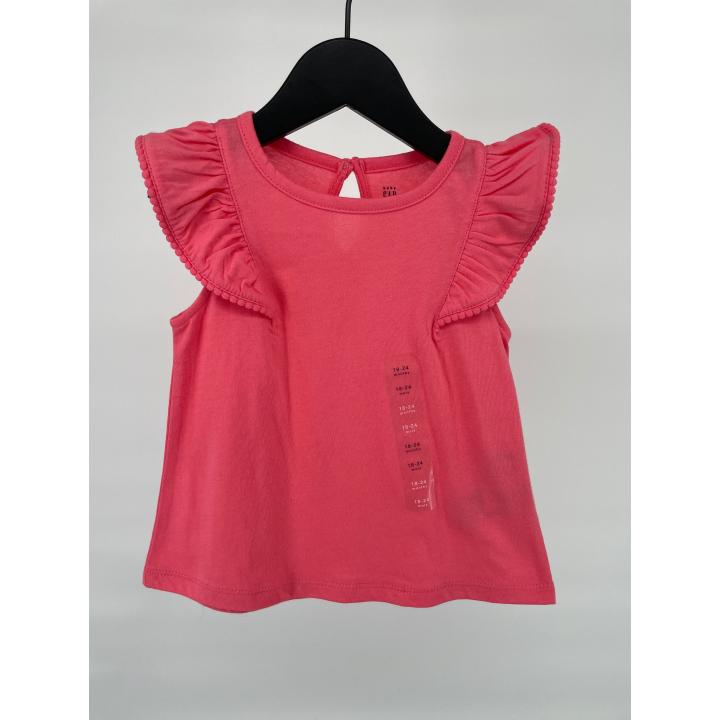 Top Mouwloos Roze Roesjes Maat 80 / 86