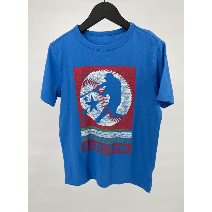 T-shirt Blauw Baseball Maat 134 / 140