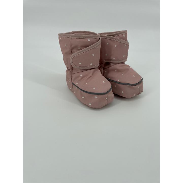 Baby Winter Sloffen Roze Hartjes Maat 19 - 21